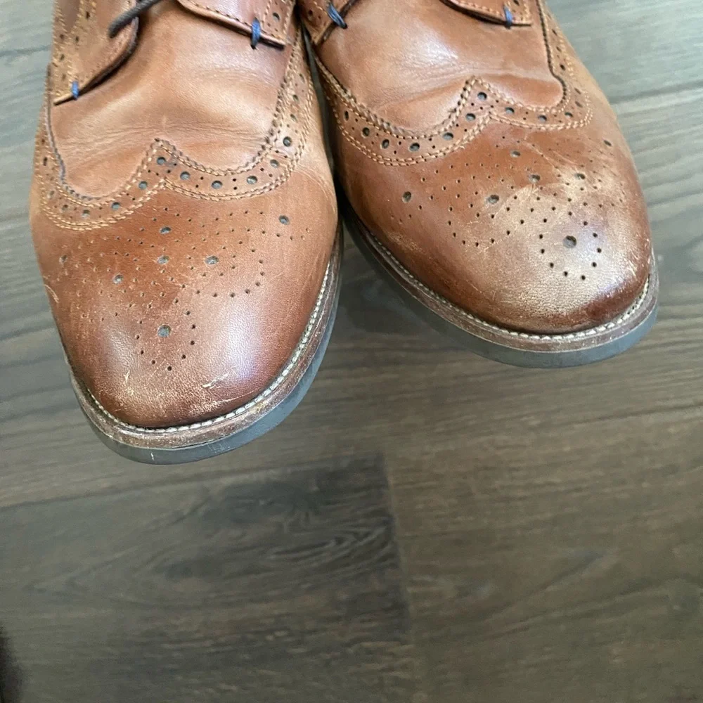 Florsheim Men's Tan Wingtip Derbys 8.5